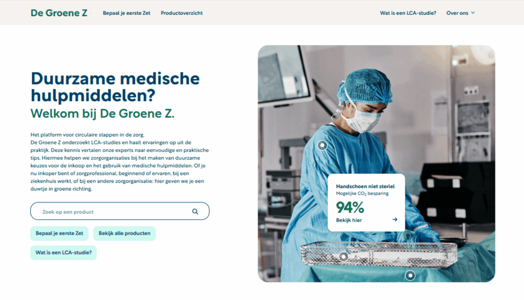 De Groene Z het platform voor circulaire stappen in de zorg