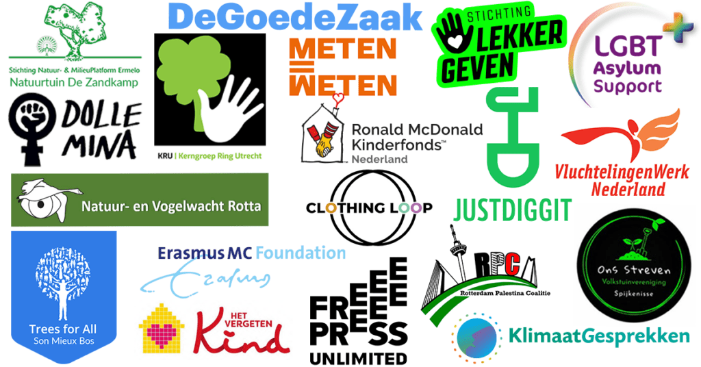 Gesteunde maatschappelijke doelen in 2025